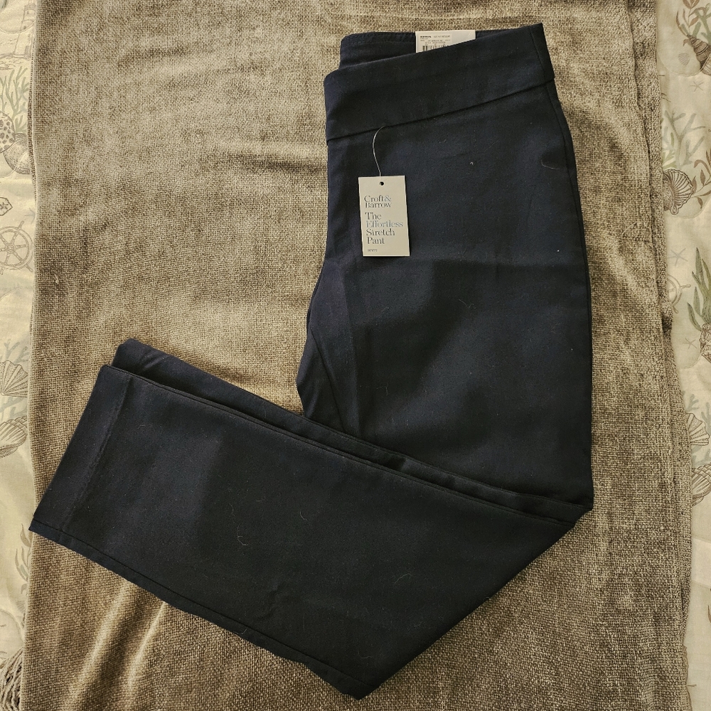 Croft & Barrow Women's Navy Straight Leg Pants 10 Petite